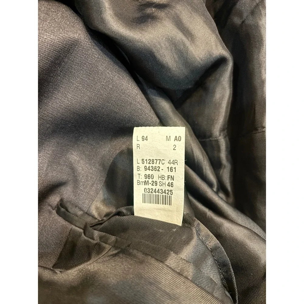 Ralph Lauren Mens 44R Wool Blazer Charcoal Grey‎ 3 Button Sport Coat Canada Made